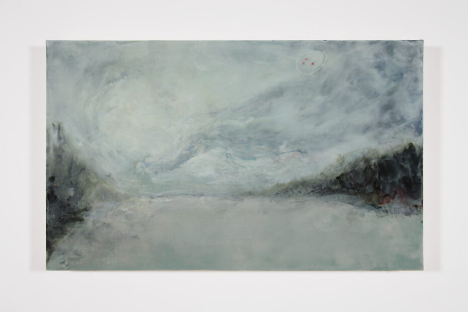 Ice and Wind 2 'The earth rumbled, all was frozen, life was nowhere.' Series: Ice and Wind Dimensions: 72 cm x 44 cm Materials: Encaustic (beeswax), oil paint Mounting: Birchwood panel, self-made Year: 2023 tags: #encaustic, #oilpaint, #birchwood, #OeraLindaBook, #Mythology